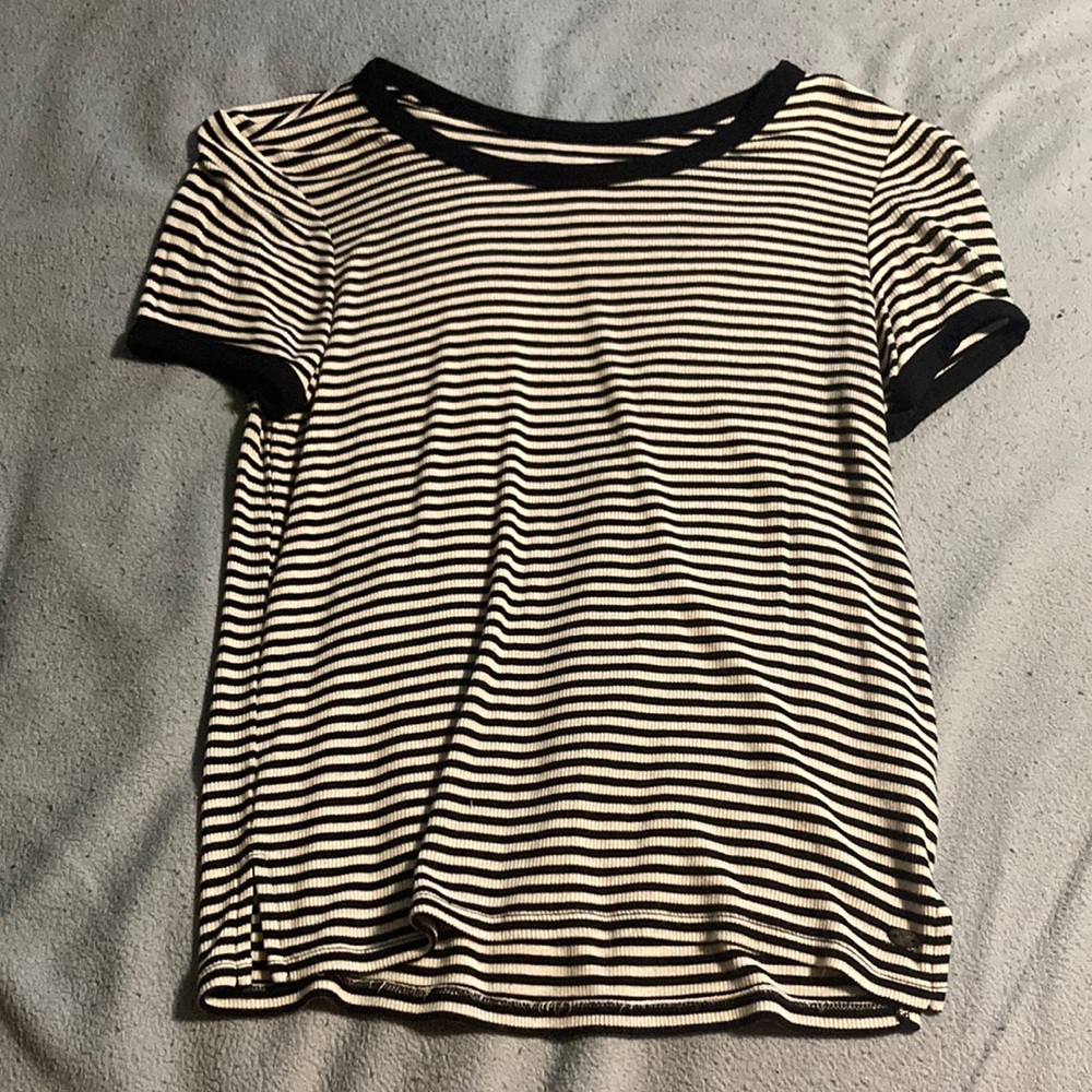 Black and white striped t shirt from American Eagle